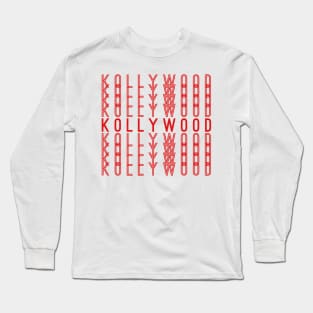 Kollywood Tamil Indian Movies Repeating Red Text Gift Long Sleeve T-Shirt